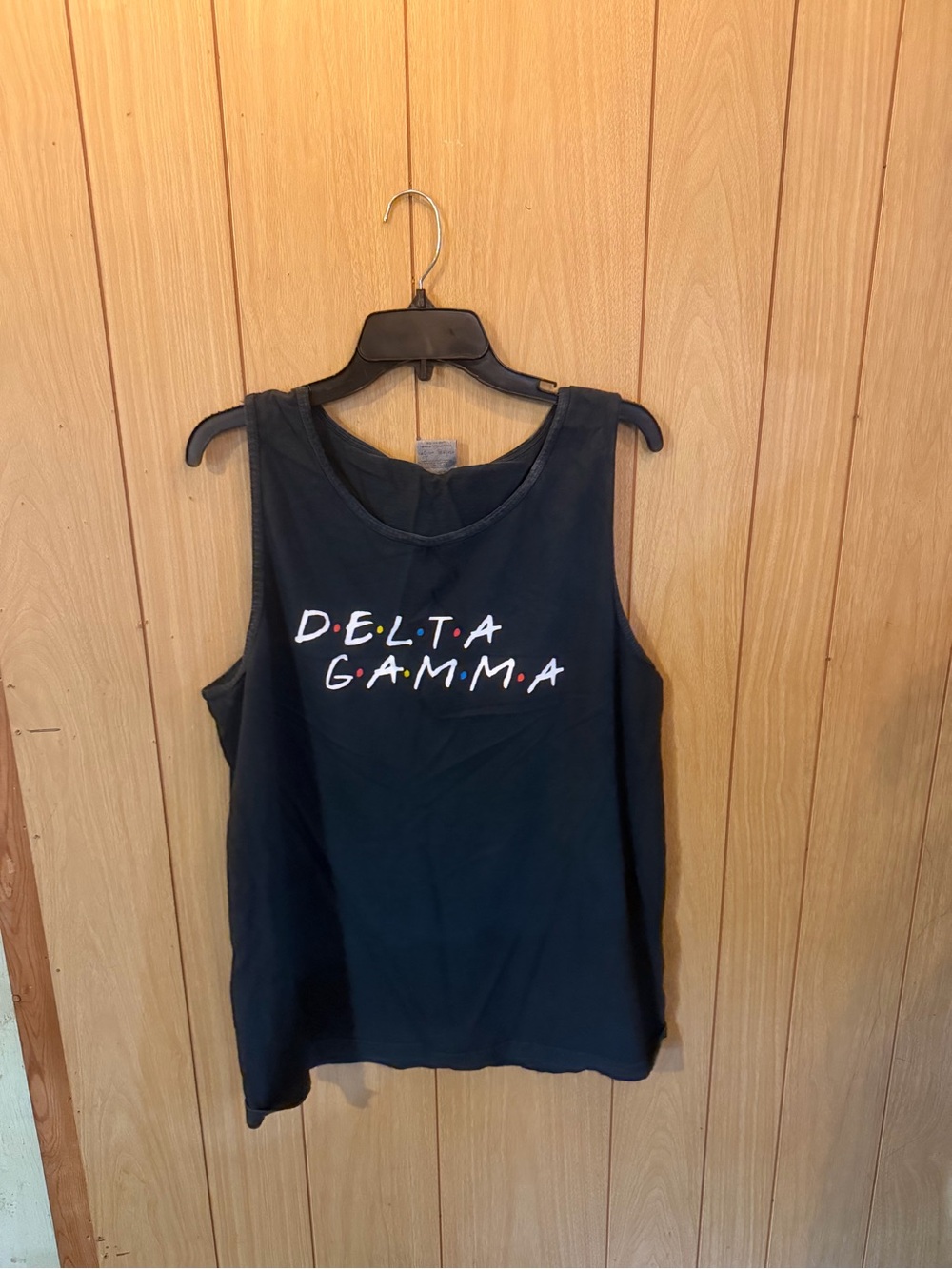 Comfort Colors Black Delta Gamma Graphic Tank